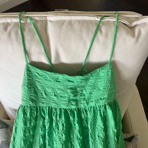 Zara Green Textured Maxi Dress *sold out online* - Picture 4 of 5